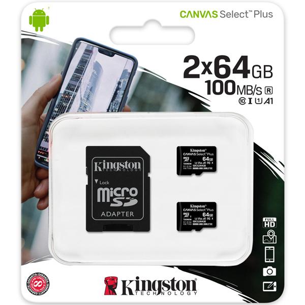 キングストン SDCS2/64GB-2P1A 64GBx2枚セット Canvas Select Pl...