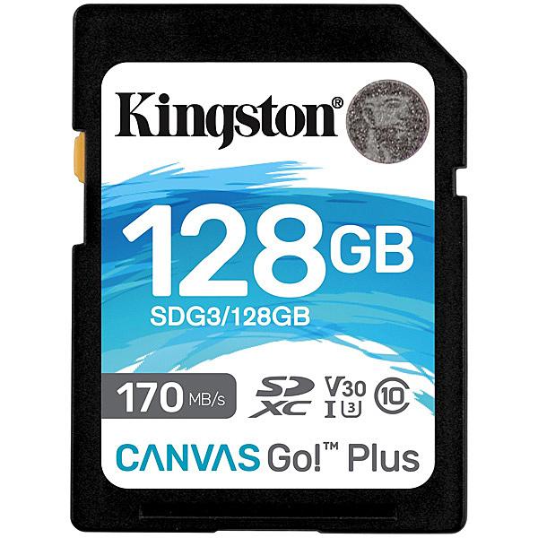 キングストン SDG3/128GB 128GB SDXCカード Canvas Go Plus Cla...