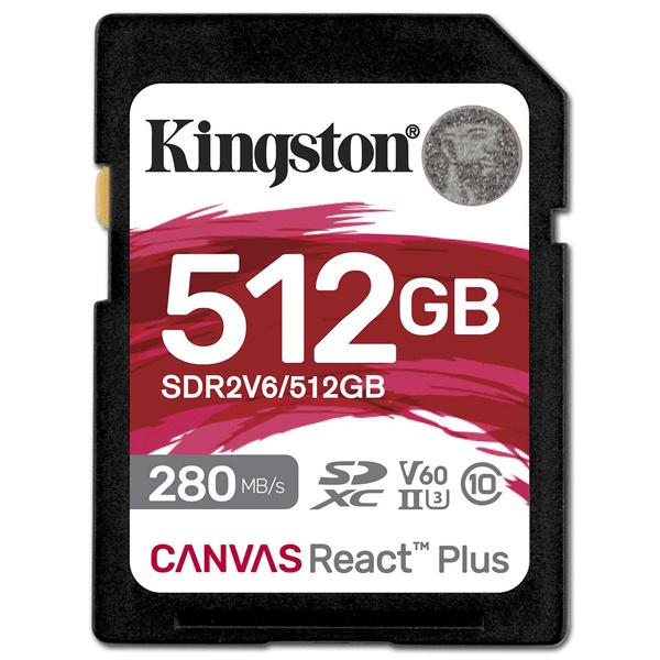 キングストン SDR2V6/512GB Canvas React Plus V60 SD メモリカー...