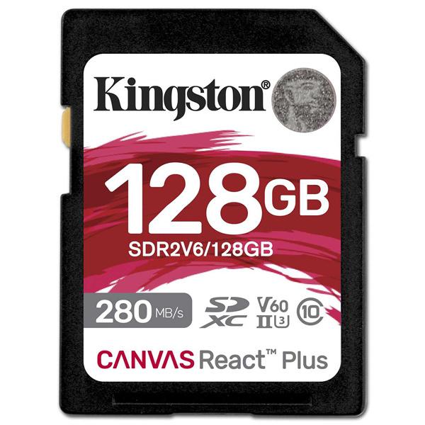 キングストン SDR2V6/128GB Canvas React Plus V60 SD メモリカー...