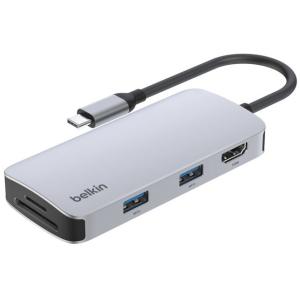 belkin AVC007fqSGY-V2 Connect USB-C 5-in-1 マルチポートハ...