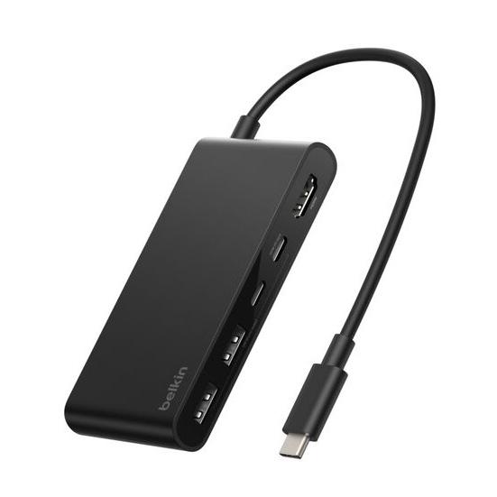 belkin AVC022fqBK Connect 5ポート USB-C ハブ（デュアル USB-C...