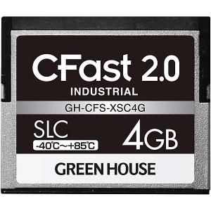GREEN HOUSE GH-CFS-XSC4G CFast2.0 SLC -40度〜85度 4GB 3年保証