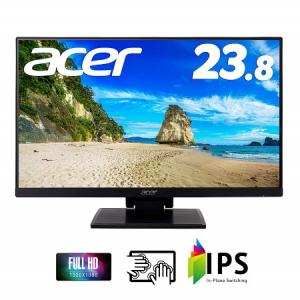 Acer UT241Ybmiuzx タッチモニター 23.8型/ 1920×1080/ ミニD-Sub 15ピン HDMI 1.4/ 2W+2Wステレオスピーカー/ IPS/ 非光…