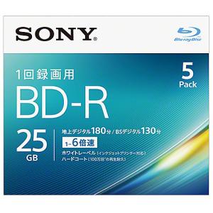 SONY(VAIO) 5BNR1VJPS6 ビデオ用BD-R 追記型 片面1層25GB 6倍速 ホワイトワイドプリンタブル 5枚パック｜pc-express