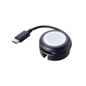 ELECOM MPA-AWMCQBK Apple Watch磁気充電ケーブル/ 高速充電対応/ 巻き取りタイプ/ USB Type-C/ ブラック｜pc-express