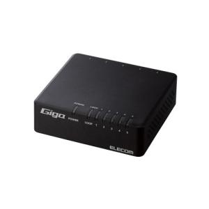 ELECOM EHC-G05PA4-B Giga対応スイッチングHub/ 5ポート/ プラスチック筐体/ 電源外付モデル/ ブラック｜pc-express