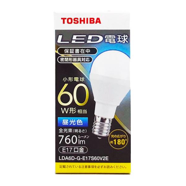 東芝 LDA6D-G-E17S60V2E LED電球 一般電球形 A形E17 広配光180度 60W...