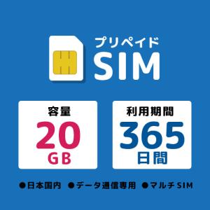 モバイル・プランニング 20211117-3300 プリペイドSIM 20GB 365日 ドコモ