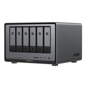 UGREEN 第12世代 Corei5 10コアCPU搭載 10GbE×2 6ベイNAS ディスクレ...
