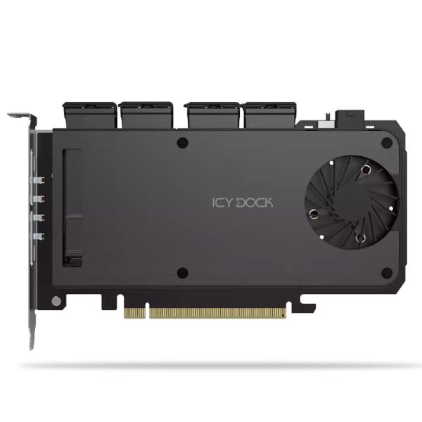 ICY DOCK MB204MP-B 4 x M.2 NVMe SSD搭載用リムーバブルアダプタ P...