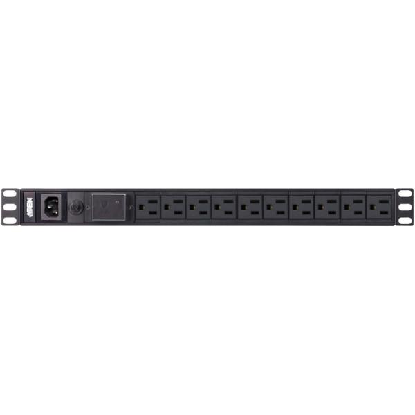 ATEN PE0110SA 1UベーシックPDU（NEMA 5-15R出力、サージ保護機能搭載）