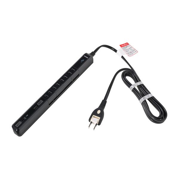 ELPA WB-SL4222SUC(BK) スリム回転USBタップ PD20W ブラック