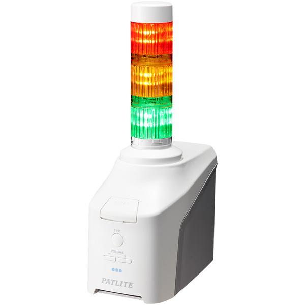 パトライト NHV4-3D-RYG 音声対応ネットワーク制御信号灯 直径40mm/ 3段/ 赤黄緑/...