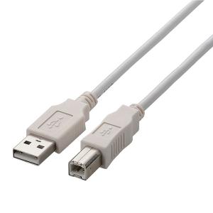 ELECOM U2C-BN30WH USB2.0ケーブル/ A-Bタイプ/ ノーマル/ 3.0m/ ホワイト｜pc-express