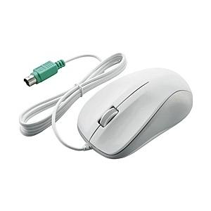 ELECOM M-K6P2RWH/RS 法人向けマウス/ PS2光学式有線マウス/ 3ボタン/ Mサイズ/ EU RoHS指令準拠/ ホワイト
