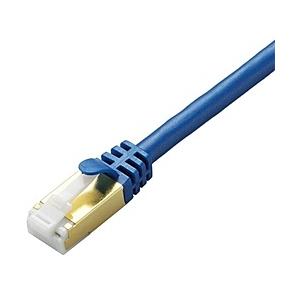 ELECOM LD-TWST/BM05 LANケーブル/ CAT7対応/ 爪折れ防止/ 0.5m/ メタリックブルー｜pc-express