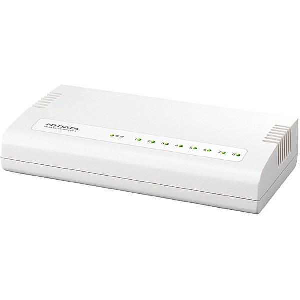 アイオーデータ ETX-ESH08WC 100BASE-TX/ 10BASE-Te対応 8ポート レ...