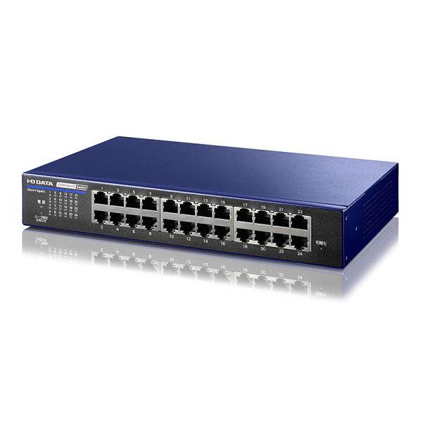アイオーデータ BSH-G24MB IEEE802.1X認証対応L2インテリジェントスイッチ 24ポ...