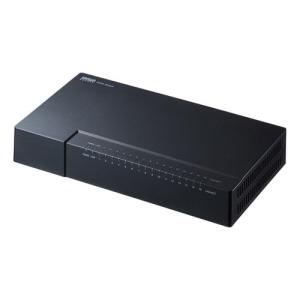 サンワサプライ LAN-GIGAP1602BK ギガビット対応 スイッチングハブ（16ポート・マグネット付き）｜pc-express