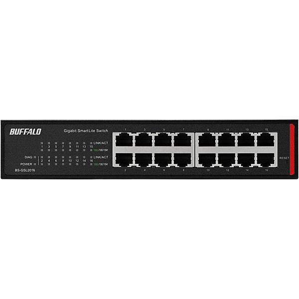 バッファロー BS-GSL2016 法人向け Giga対応 Layer2 スマートLiteスイッチ ...
