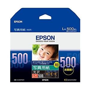 EPSON KL500PSKR 写真用紙&lt;光沢&gt; （L判/ 500枚）