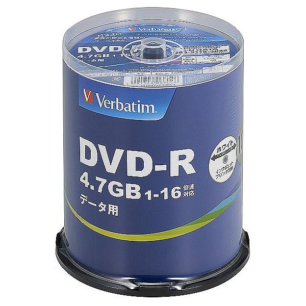 Verbatim DHR47JP100V4 DVD-R(Data) 1回記録用 4.7GB 1-16...