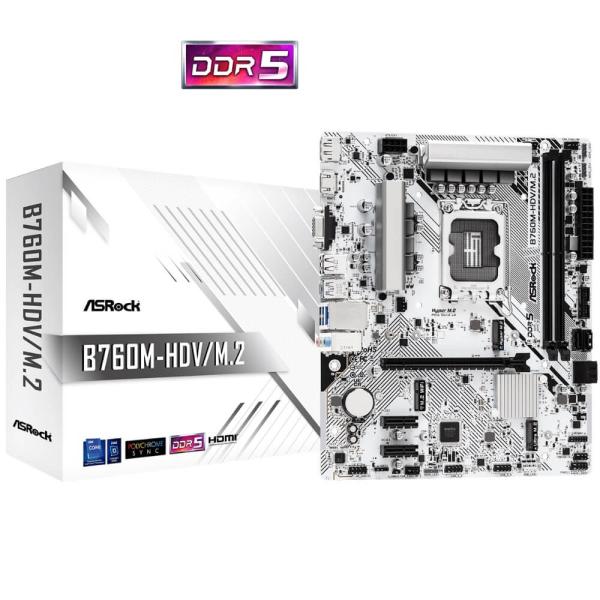 ASRock B760M-HDV/M.2 Intel 第13世代Coreプロセッサー対応 B760チ...