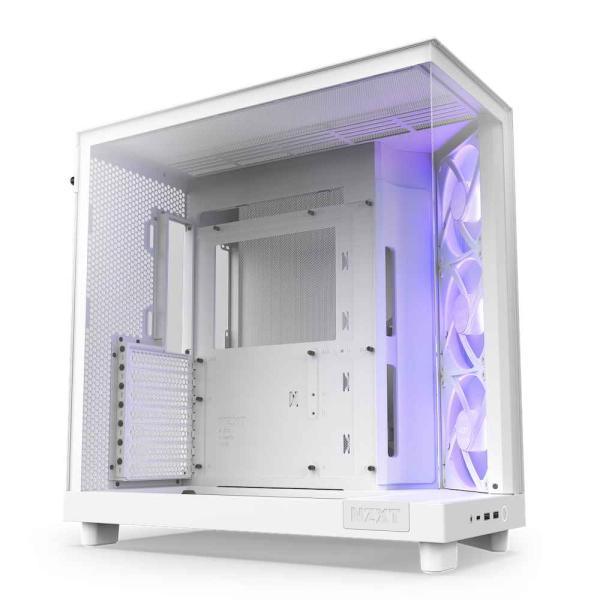 NZXT H6 Flow RGB White(CC-H61FW-R1) 高エアフローミドルタワーケー...