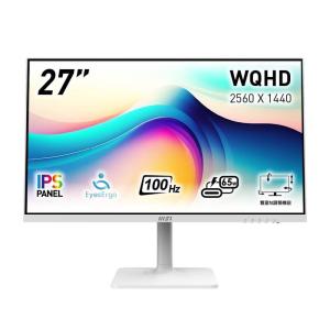 MSI Modern MD272QXPW 27インチ WQHD リフレッシュレート100Hz 3辺フレームレスデザイン ビジネス向け液晶モニター