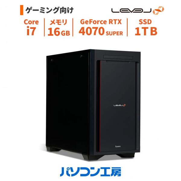 ゲーミングPC 新品 Core i7-14700F/RTX 4070 SUPER/16GB/1TB ...