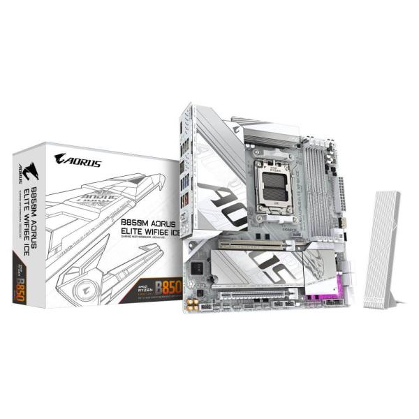 GIGABYTE B850M AORUS ELITE WIFI6E ICE AMD B850搭載 A...