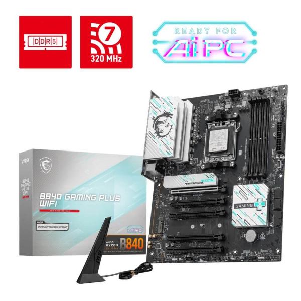 MSI B840 GAMING PLUS WIFI AMD B840チップセット搭載 AMD Ryz...