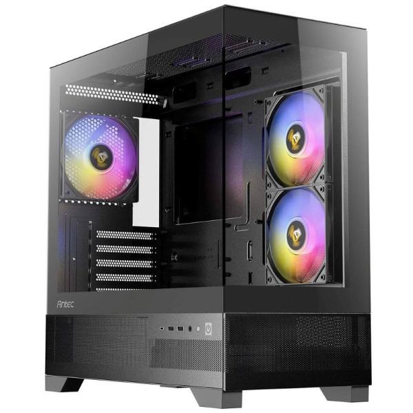 Antec CX500M ARGB ARGBファン3個 標準搭載 ピラーレスのMicro-ATX対応...