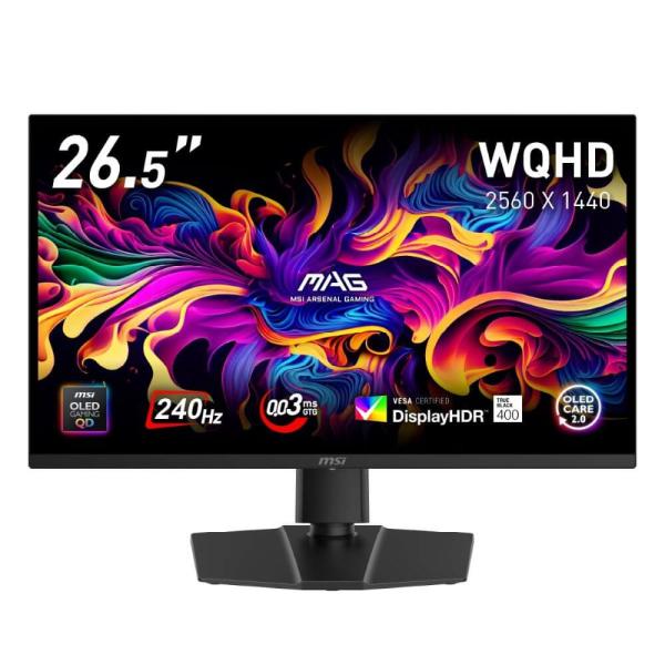 MSI MAG 273QP QD-OLED X24 次世代の映像美と圧倒的な応答速度を誇るQD-OL...