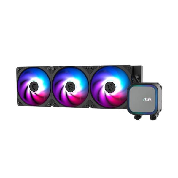 MSI MAG CORELIQUID A13 360 ポンプヘッドとファンにアドレサブルRGB LE...