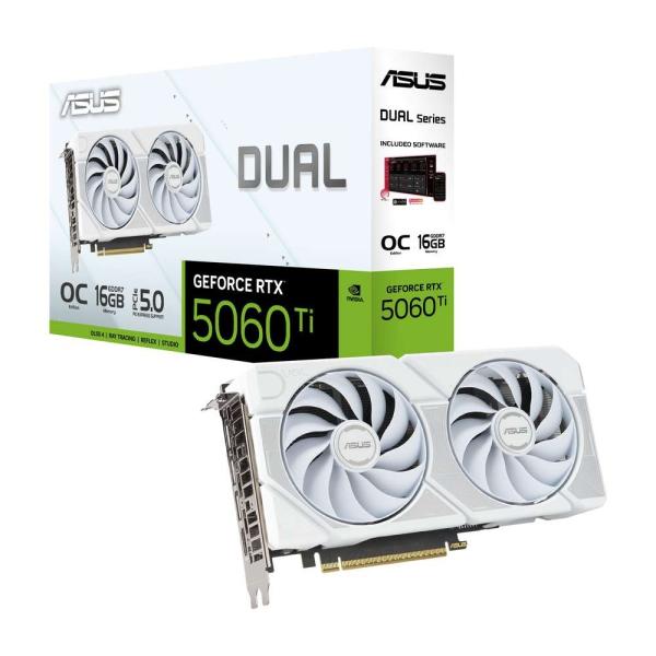 ASUS Dual GeForce RTX 5060 Ti 16GB GDDR7 White OC ...