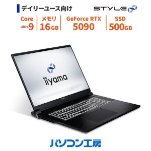 3年保証 ノートパソコン 新品 18型/Core Ultra 9 290HX Plus/RTX 5090/16GB/500GB SSD/Windows 11 BTO