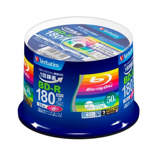 Verbatim BD-Rメディア Verbatim VBR130RP50V4 録画用BD-Rメディ...
