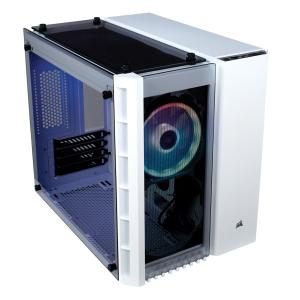 6/30発売 新製品 CORSAIR 280X RGB CC-9011137-WW [ホワイト] Micro-ATX対応 キューブPCケース RGBファン標準搭載 Crystal Series