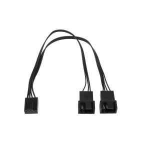 アイネックス CA-098 PWMファン用二股電源リボンケーブル 15cm ブラック