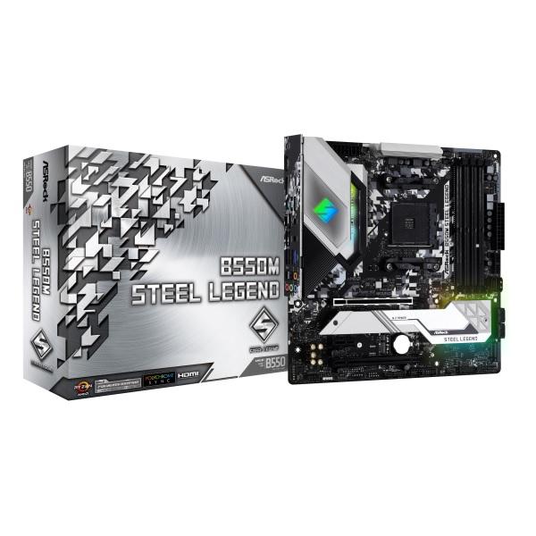ASRock B550M Steel Legend AMD B550チップセット搭載 MicroAT...