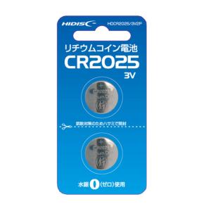 HIDISC HDCR2025/3V2P リチウムコイン電池CR2025 3V 2個パック