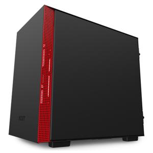 NZXT CA-H210B-BR Mini-ITX PCケース マットブラック/レッド