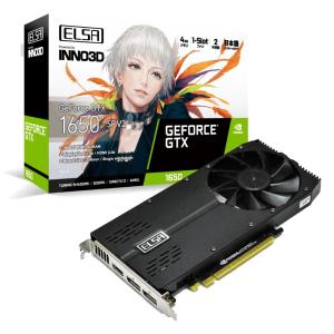 ELSA GeForce GTX 1650 SP V2 GD1650-4GERSP2CS NVIDIA GeForce GTX 1650 搭載グラフィックスカード