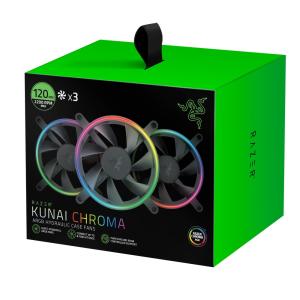 Razer Kunai Chroma 120mm 3FAN RC21-01810100-R3M1 RGB 対応の高性能ARGBファン 120mm 3個入り