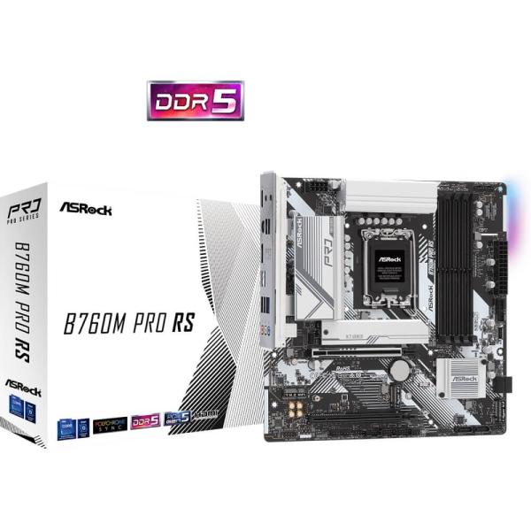 ASRock B760M Pro RS Intel 第13世代Coreプロセッサー対応 B760チッ...