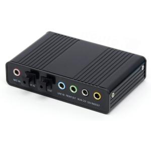 ルートアール USB to 5.1ch オーディオ アダプタ 光デジタルオーディオケーブル付属 RA-AUD51xO (黒)
