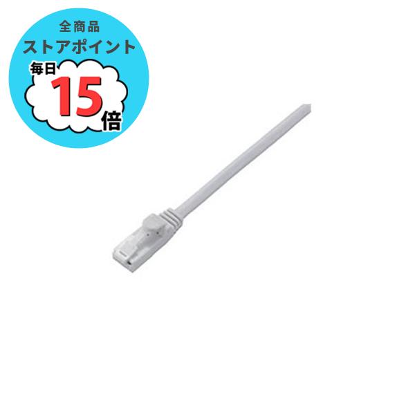 【CAT6・爪折れ防止】LANケーブル 5m ホワイト 簡易パッケージ 高速通信対応