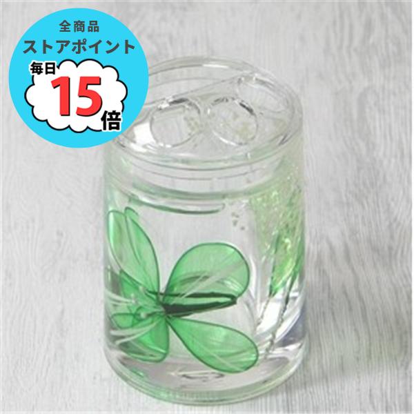 【造花付き・ライラック】アクリル製歯ブラシスタンド 洗面所用具 S11-A8860